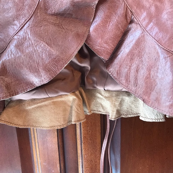 Together 100% Leather Jacket Brown Size 10 - Picture 4 of 16